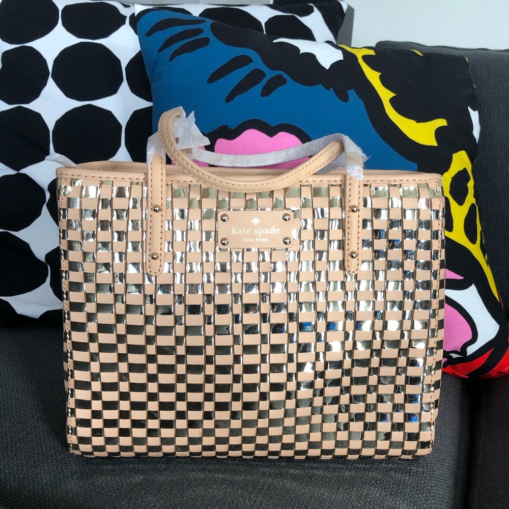 NWT Kate Spade Quinn Bay Street Metallic Bag
